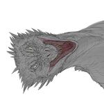  1:1 alpha_channel ambiguous_gender digital_media_(artwork) dragon feral grey_body grey_skin gums hi_res horn looking_at_viewer open_mouth portrait simple_background sketch smile solo teeth thorns tongue tongue_out transparent_background yellow_eyes yellow_teeth zw3 