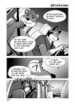  anthro bad_end canid canine canis car chase_hunter clothed clothing comic dialogue driving duo echo_(game) echo_(series) echo_project english_text flashing_lights fruitz happy hi_res inside_car leo_alvarez lutrine male mammal monochrome mustelid police_car shirt smile spoiler text topwear vehicle video_games visual_novel wolf 