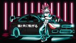  16:9 anthro hans_maybach japanese_text male mitsubishi_lancer neon_lights quiflex race_car racing_helmet racing_suit solo text widescreen 