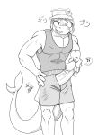  absurd_res after_transformation anthro big_(disambiguation) denton fish gender_transformation genitals hi_res hyper jock male marine monochrome muscular penis shark solo transformation transformation_sequence 