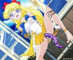  1girl aino_minako bishoujo_senshi_sailor_moon blonde_hair blue_eyes breasts choker sailor_venus tentacle torn_clothes zone_707 