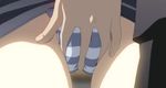  1girl animated animated_gif cameltoe fingering fingering_through_clothes fingering_through_panties hetero itou_makoto lowres panties saionji_sekai school_days school_uniform standing striped striped_panties through_clothes underwear 