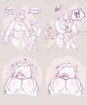  5:6 abs absurd_res bovid breasts caprine comic embrace face_in_breasts female hi_res hug hyaenid jintally mammal muscular raine_(jintally) sequence sheep size_difference 