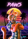  anthro badge felid feline ironraptor mammal retro solo vaporwave 