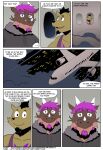  aircraft airplane anthro canid canine canis clothed clothing comic dialogue dragon duo english_text facial_hair facial_horn goatee hi_res horn joeycwolf_(copyright) juke_rivers keino_(firestarterwolf) male mammal muscular muscular_male nose_horn romantic romantic_couple scalie text tolok western_dragon wolf 