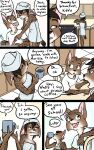  10:16 black-kitten colored comic dialogue english_text felid feline female flat_colors hi_res jammyjams keith_(black-kitten) lynx male male/female mammal ongoing sebastien_(black-kitten) serah_(black-kitten) text towel 