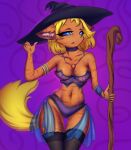  anthro clothing domestic_cat felid feline felis female hat headgear headwear hi_res magic_user mammal prisma6 solo staff witch 