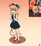  absurd_res accessory animal_crossing anthro blue_inner_ear clothing conditional_dnp dress eyewear female fox-pop glasses hair_accessory hair_bow hair_ribbon half-closed_eyes hi_res mammal mouse murid murine narrowed_eyes nintendo petri_(animal_crossing) red_inner_ear reference_image ribbons rodent solo video_games 