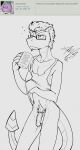  2021 activision anthro ask_blog balls big_balls big_penis clothed clothing coffee_mug container cup dragon english_text eyebrows eyewear facial_hair flaccid foreskin front_view frown genitals glasses goatee greyscale hair hi_res holding_cup holding_mug holding_object horn male monochrome penis profanity pubes raccoon_douglas_(artist) raised_clothing raised_shirt raised_topwear scalie shirt solo spyro spyro_the_dragon standing tank_top text thick_eyebrows tired topwear vein veiny_penis video_games western_dragon 