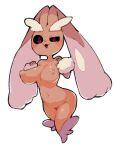  anthro big_breasts big_ears biped black_sclera blush breasts brown_body brown_fur eyebrows female fur inverted_nipples lagomorph lopunny mammal masha navel nintendo nipples nude open_mouth open_smile pok&eacute;mon pok&eacute;mon_(species) red_eyes short_stack simple_background smile solo video_games white_background wide_hips yellow_body yellow_fur 