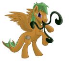  alpha_channel brown_body fan_character feathered_wings feathers green_hair gyrotech hair hasbro hi_res hooves lyjzet male mane my_little_pony solo tatzlpony tentacle_tongue tentacles tongue wings 