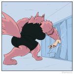  angry animated anthro armband armlet beat_up big_breasts breasts canid canine canis clothed clothing female larger_female locker_room mammal punch school short_playtime shoutingisfun size_difference spiked_armband spikes student violence wolf 