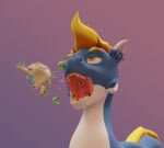  3d_(artwork) absurd_res after_vore bone burping death digestion digital_media_(artwork) dragon duo equid equine feral feral_pred gyro_tech hi_res horn larger_pred lidded_eyes male male_pred mammal mane nyama open_mouth percy_technic skull unicorn unicorn_horn vore 