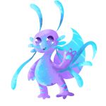  1:1 alpha_channel ambiguous_gender antennae_(anatomy) anthro aquatic_gastropod biped blue_body blue_markings gastropod goo_creature hi_res marine markings mollusk pawpads purple_body purple_eyes sea_slug slug solo sunnyvale whiskers yoku 