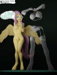  2021 3d_(artwork) 5_fingers absurd_res accessory anthro armwear big_breasts biped black_background bra breasts clothing confusion covering covering_breasts covering_crotch covering_pussy detailed dialogue digital_media_(artwork) elbow_gloves equid equine eyebrows feathered_wings feathers female fingers fluttershy_(mlp) friendship_is_magic frilly front_view full-length_portrait fur garter_belt garter_straps gloves hair handwear hasbro hi_res hip_dips horse jewelry lace legwear light lighting lingerie lox_(artist) mammal my_little_pony navel necklace nipples nude open_mouth panties pegasus pink_hair pony portrait raised_eyebrows russian_text shaded simple_background smaller_version_at_source solo speech_bubble spread_wings standing stockings talking_to_artist text thigh_highs translated underwear url watermark wings yellow_body 