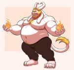  2020 4_toes 5_fingers anthro arm_hair armpit_hair asgore_dreemurr barazoku beard belly belt big_muscles blonde_hair body_hair bottomwear bovid caprine chest_hair claws clothed clothing facial_hair feet fingers fire fur goat hair happy_trail hi_res horn humanoid_hands lizard_soup long_ears male mammal muscular muscular_anthro muscular_male mustache nipples overweight overweight_anthro overweight_male pants pink_nipples plantigrade solo toes topless undertale undertale_(series) video_games white_body white_claws white_fur white_horn yelow_hair 