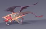  2021 claws digital_media_(artwork) dragon female feral hair hi_res horn icelectricspyro membrane_(anatomy) membranous_wings red_hair scales scalie solo western_dragon wings 