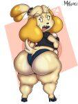  2021 3:4 absurd_res animal_crossing anthro big_butt bodily_fluids breasts butt canid canine canis domestic_dog female hi_res huge_butt isabelle_(animal_crossing) mammal mrxrickyx nintendo shih_tzu solo sweat sweaty_butt thick_thighs toy_dog video_games 