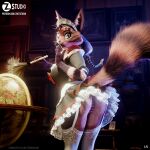  1:1 2021 3d_(artwork) ami_(personalami) anthro big_breasts black_body black_fur bottomwear breasts brown_hair brown_nose camel_toe cinema4d clothing digital_media_(artwork) domestic_cat felid feline felis female fur globe hair hi_res inside maid_uniform maine_coon mammal open_mouth orange_body orange_eyes orange_fur painting panties pattern_bottomwear pattern_clothing pattern_panties pattern_underwear ponytail raised_tail solo striped_bottomwear striped_clothing striped_panties striped_underwear stripes surprise text underwear uniform upskirt url watermark zorryn 