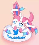  animated eeveelution feral hanabi162271945 lol_comments looking_at_viewer nintendo pillow pok&eacute;mon pok&eacute;mon_(species) ribbons short_playtime simple_background smile solo sylveon twitter video_games 