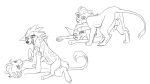  16:9 absurd_res anonymous_artist disney duo felid feral hi_res hyaenid janja kion lion male male/male mammal monochrome pantherine the_lion_guard the_lion_king widescreen 