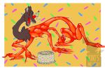  3:2 absurd_res birthday cake celebration day dessert food goo_creature hi_res kikisinkspray monster skid 