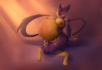  absurd_res anthro bahnbahn_(artist) belly big_belly bodily_fluids felid female from_front_position genitals hi_res hyper hyper_pregnancy legs_together liepard mammal navel nintendo nipples orgasm_face outie_navel pok&eacute;mon pok&eacute;mon_(species) pregnant pregnant_female pussy solo video_games 