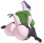  absurd_res anthro anthrofied big_breasts big_butt bottomwear breasts butt clothing female gobsmacker hands_on_hips hi_res huge_butt legendary_pok&eacute;mon lugia nintendo pants patricia_(gobsmacker) pok&eacute;mon pok&eacute;mon_(species) pok&eacute;morph raised_tail sharp_teeth short_stack side_boob simple_background smile smiling_at_viewer solo teeth thick_thighs torn_clothing video_games wide_hips yoga_pants 
