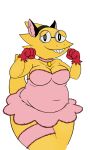  alpha_channel alphys anthro belly breasts choker cleavage clothed clothing dress eyewear fake_cat_ears fake_ears female glasses gloves handwear jewelry lewdcrow looking_at_viewer navel_outline necklace non-mammal_breasts non-mammal_nipples overweight overweight_anthro overweight_female reptile scalie simple_background solo thick_tail thick_thighs topwear undertale_(series) wide_hips yellow_body yellow_skin 