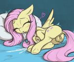  &lt;3 2021 6:5 absurd_res balls blush bodily_fluids crossgender cum cutie_mark digital_media_(artwork) dock equid equine eyebrows eyelashes female feral fluttershy_(mlp) friendship_is_magic ftg_crossgender fti_crossgender genital_fluids genitals gynomorph hasbro hi_res hooves intersex mammal my_little_pony pegasus penis solo t72b underhoof wings 