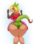  4:5 aj_the_flygon anthro big_butt blonde_hair breasts brown_eyes butt chespin clothing female hair hi_res lonbluewolf looking_at_viewer nintendo panties pok&eacute;mon pok&eacute;mon_(species) sariana_(aj_the_flygon) solo underwear video_games wide_hips 