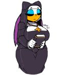  2021 anthro bible big_breasts black_fingernails blue_eyeshadow breasts chiropteran christianity eyelashes eyes_closed eyeshadow female jewelry makeup mammal membrane_(anatomy) membranous_wings necklace nun nun_outfit praying religion rouge_the_bat sega solo sonic_the_hedgehog_(series) t-boy thick_eyelashes thick_thighs wings 