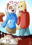 &lt;3 anthro blush candle domestic_ferret dream duo female hair hand_holding happy hi_res jewelry lechugansfw lizard love male male/female mammal maria_(lechugansfw) mike_(lechugansfw) mustela mustelid musteline necklace reptile romantic romantic_couple scalie sleeping tied_hair true_musteline 