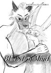  anthro beastars blush breasts canid canine canis comic duo english_text female hi_res hybrid japanese_text k_hashiba kyuu&#039;s_chimera_(beastars) lagomorph legoshi&#039;s_chimera_(beastars) leporid looking_at_viewer male mammal monochrome nude rabbit sketch text translation_request wolf 