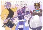  2021 5_fingers accessory animal_crossing ankha_(animal_crossing) anthro aqua_(kingdom_hearts) big_breasts black_body black_fur black_hair black_nose blue_eyes bodysuit bottomwear bovid breasts canid canine caprine clothed clothing collar cosplay crossed_arms decorative_scarab dio_brando dio_leila disney domestic_cat egyptian egyptian_clothing egyptian_headdress felid feline felis female fingers fox fur goat green_eyes group hair halloween hand_on_hip headband headgear headwear heterochromia hi_res highlights_(coloring) holding_object holding_weapon holidays horn jacket jazlyn jewelry jojo&#039;s_bizarre_adventure karma_faye keyboard kingdom_hearts leggings legwear looking_at_viewer mammal marik_azemus34 melee_weapon nintendo panties purple_body purple_fur purple_hair sash short_hair shorts simple_background skinsuit smile smiling_at_viewer square_enix sword tail_motion tailwag text tight_clothing topwear translucent translucent_clothing underwear url video_games weapon white_body white_fur white_hair yellow_clothing yellow_eyes yellow_jacket_(clothing) yellow_topwear 