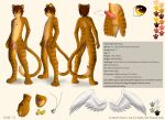  2013 anthro balls brown_eyes bude english_text erection felid genitals hi_res humanoid_genitalia humanoid_penis male mammal model_sheet mytigertail nude pantherine penis signature solo standing teenager text tiger url young 