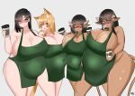  absurd_res animal_humanoid apron apron_only bayoshii belly big_belly big_breasts blush bodily_fluids bovid bovid_humanoid bovine bovine_humanoid breasts canid canid_humanoid canine canine_humanoid cattle_humanoid cleavage clothed clothing eyewear female fox_humanoid glasses group hi_res huge_breasts humanoid i_mean_breast_milk lactating looking_at_viewer mammal mammal_humanoid meme milk mostly_nude pregnant thick_thighs wide_hips 