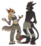  alpha_channel anthro canid canine canis clothing duo female hi_res lilaira male mammal wolf 