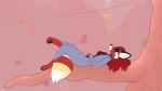  16:9 ailurid anthro breasts chilling female hi_res mammal red_panda relaxing side_boob solo sporefox sporefox1 widescreen 