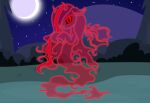  2021 badumsquish bush_(disambiguation) equid equine ethereal_hair ethereal_mane fan_character female field floating full_moon ghost hasbro hi_res horse looking_at_viewer mammal monster moon my_little_pony night plant pony pseudo_hair pseudo_mane pupils red_eyes slit_pupils solo spirit star succubus tree undead 