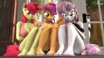  16:9 3d_(artwork) 4k absurd_res anthro anthrofied apple_bloom_(mlp) big_breasts breasts cleavage clothed clothing digital_media_(artwork) equid equine female friendship_is_magic group hair hasbro hi_res horn hunterz263 kenaga mammal my_little_pony pegasus red_hair scootaloo_(mlp) sitting sweetie_belle_(mlp) trio unicorn widescreen wings 