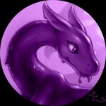  1:1 absurd_res acrasia amarynceus dragon dripping feral goo_creature hi_res portrait purple_body purple_eyes quadruped scalie simple_background tongue tongue_out western_dragon 