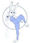  2021 animated anthro bracelet breasts capcom chun-li clothed clothing cosplay crossover crossover_cosplay disney ears_up female full-length_portrait genitals izra jewelry judy_hopps lagomorph leporid mammal monochrome navel nipples nude off/on on_one_leg one_leg_up portrait pose pussy rabbit raised_leg short_playtime small_breasts solo spiked_bracelet spikes standing street_fighter toeless_legwear video_games zootopia 