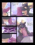  anthro bodily_fluids comic cum cum_in_mouth cum_inside cum_on_face derg_(character) dragon duo english_text fellatio frenzyfox genital_fluids genitals hi_res humanoid male male/male oral orientation_play penile penis sex text 