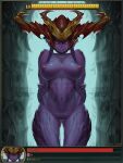  3:4 abs angry animal_humanoid armor big_breasts braided_hair breasts butt_from_the_front dragon dragon_humanoid erect_nipples female genitals hair headgear helmet hi_res humanoid league_of_legends mayhem_(artist) natural_armor navel nipples pussy restrained riot_games scales shyvana solo thick_thighs video_games wide_hips 