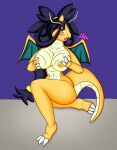  149 absurd_res anthro anthrofied bernardol22 blush breasts comic dragon dragonite female game_(disambiguation) hi_res human humanoid iris mammal nintendo nipples nude only pinup pok&eacute;dex pok&eacute;mon pok&eacute;mon_(species) pok&eacute;morph pose solo transformation video_games 