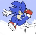  anthro balls blue_body clothing eulipotyphlan footwear fur genitals gloves handwear hedgehog hi_res looking_at_viewer male mammal outside penis sega shoes solo sonic_the_hedgehog sonic_the_hedgehog_(series) sunhuiz sunny 