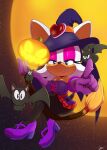  2018 absurd_res anthro bigdon1992 chiropteran clothed clothing costume digital_media_(artwork) female gloves halloween handwear hat headgear headwear hi_res holidays legwear looking_at_viewer magic_user makeup mammal rouge_the_bat sega solo sonic_the_hedgehog_(series) video_games wings witch witch_hat 