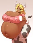  absurd_res animal_humanoid belly big_belly big_breasts bovid bovid_humanoid bovine bovine_humanoid breasts cattle_humanoid cleavage clothed clothing female hellbrain hi_res horn horned_humanoid huge_breasts humanoid hyper hyper_belly hyper_pregnancy looking_at_viewer mammal mammal_humanoid pregnant thick_thighs wide_hips 