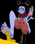  arachnid arthropod container cup duo feet female foot_fetish foot_play footjob genitals hi_res human humanoid_feet mammal mrchasecomix muffet penis protagonist_(undertale) sex spider undertale undertale_(series) video_games 